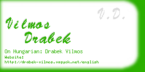 vilmos drabek business card